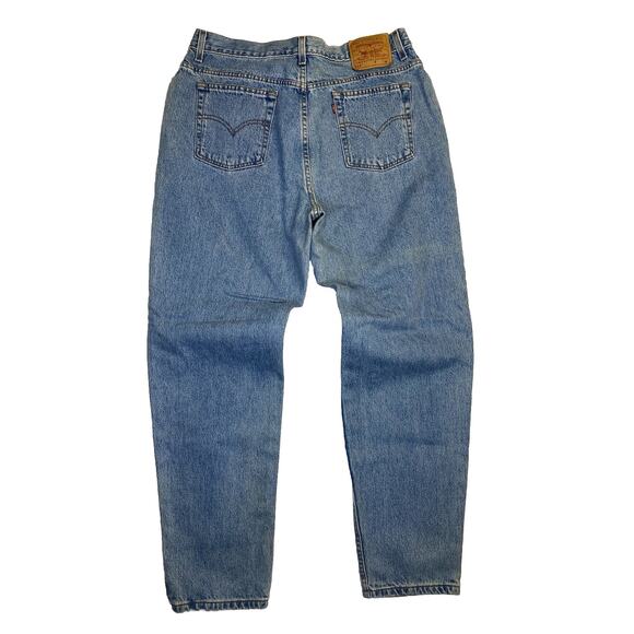 Vtg Levis 512 Womens Jeans Size 18 R Mexico Light Wash Cotton Slim Fit Straight - Picture 2 of 7